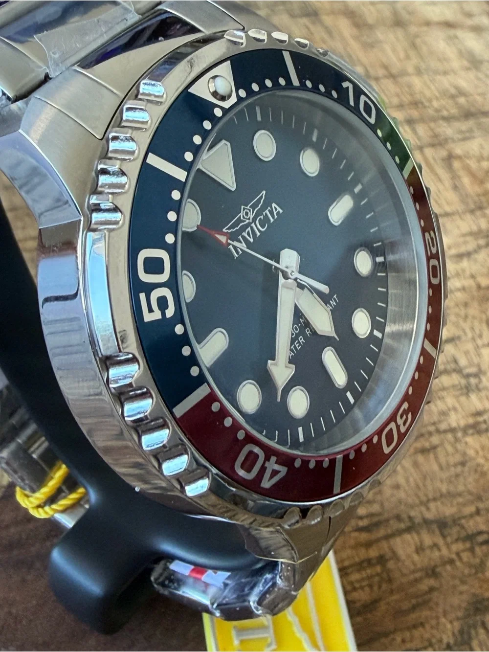 NEW Invicta Pro Diver Marisdrift Red Blue Bezel Stainless Steel Watch 48mm - NIB